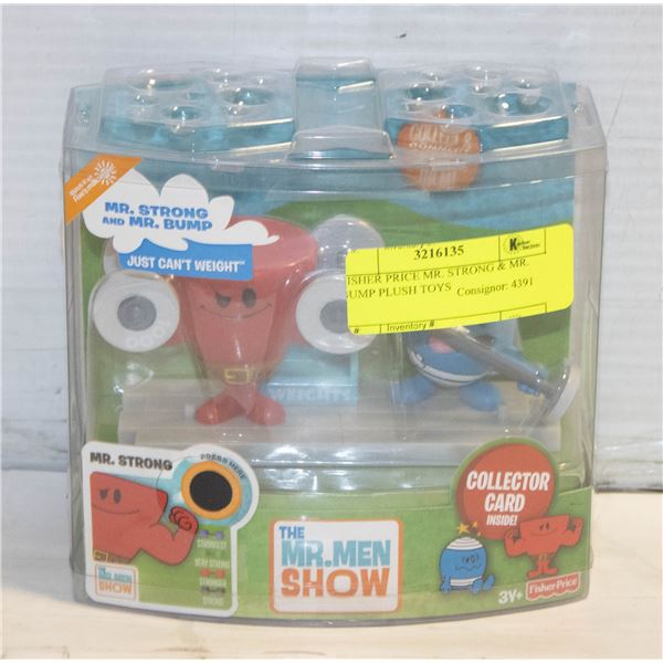 FISHER PRICE MR. STRONG & MR. BUMP PLUSH TOYS