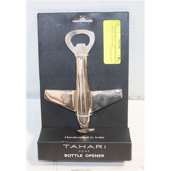 TAHARI BRAND "AIRPLANE" BOTTLE OPENER- NEW IN BO