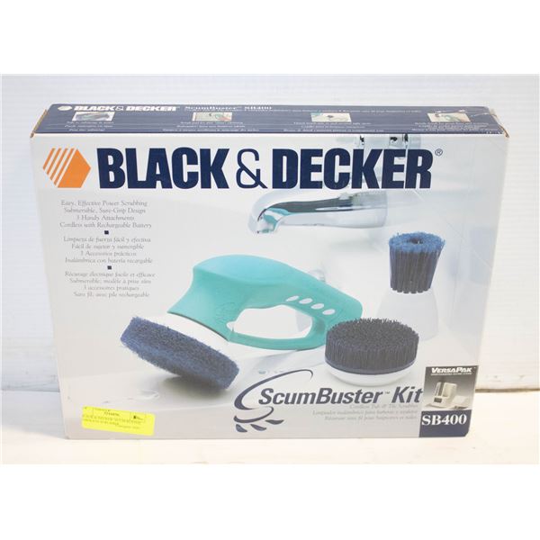 BLACK & DECKER "SCUM BUSTER" CORDLESS SCRUBBER