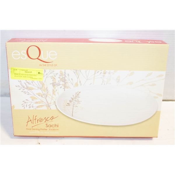 PORCELAIN OVAL SERVING PLATTER- NEW IN BOX