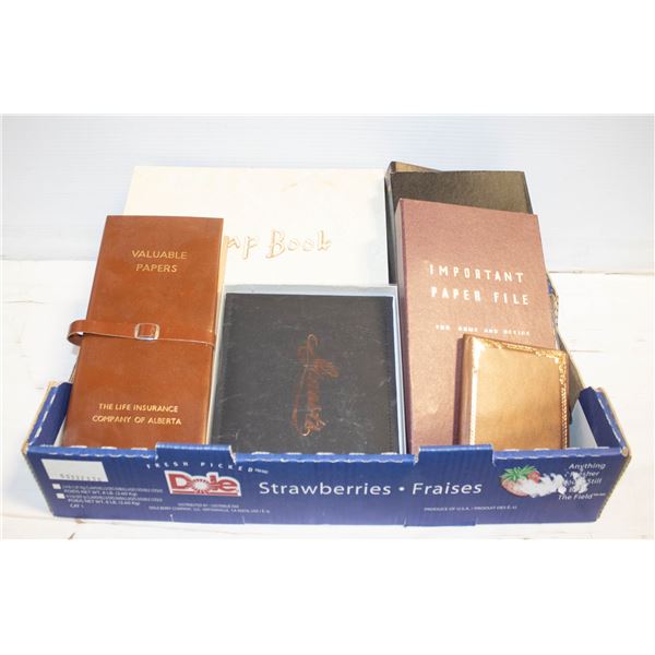 VINTAGE PHOTO ALBUMS/IMPORTANT PAPER STORAGE