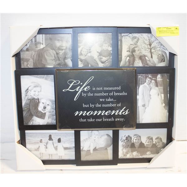 PHOTO FRAME COLLAGE W/INSPIRATIONAL QUOTE-