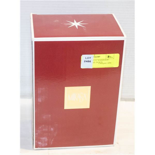 MIKASA "ANGELIC MANDOLIN" GLASS FIGURINE IN BOX