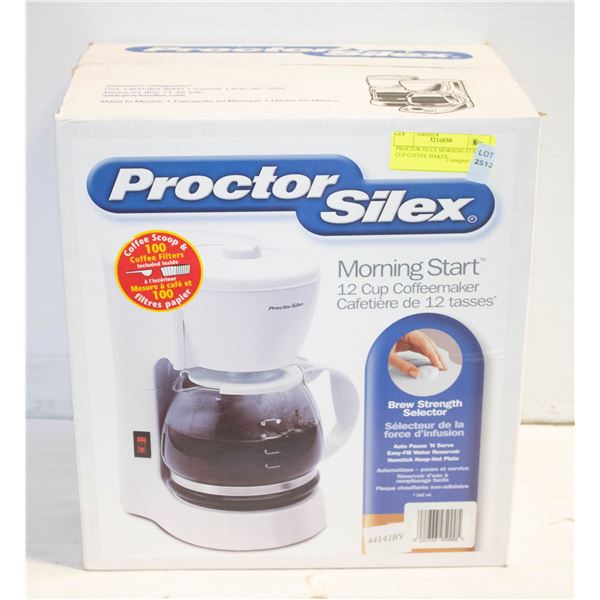 PROCTOR SILEX MORNING START 12 CUP COFFEE MAKER