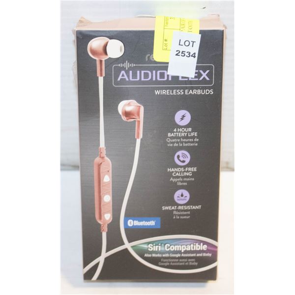 NEW PAIR OF AUDIOFLEX WIRELESS BLUETOOTH