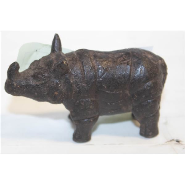 CAST IRON RHINO FIGURINE
