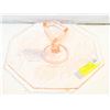 Image 1 : 1960 JEANETTE GLASS PINK CORNWALL BONBON TRAY