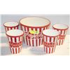 Image 1 : 5 PC CERAMIC POPCORN SET