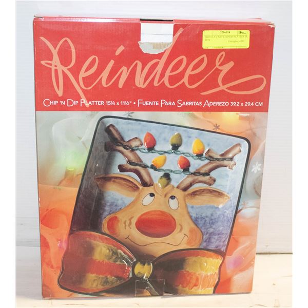 2001 CLAY ART CHIP/DIP PLATTER IN BOX