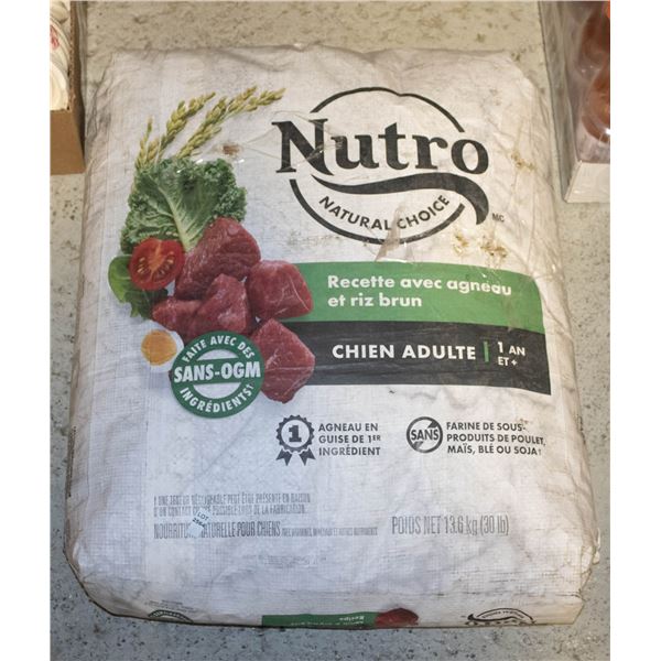 13.6KG BAG OF NUTRO LAMB & BROWN RICE ADULT DOG