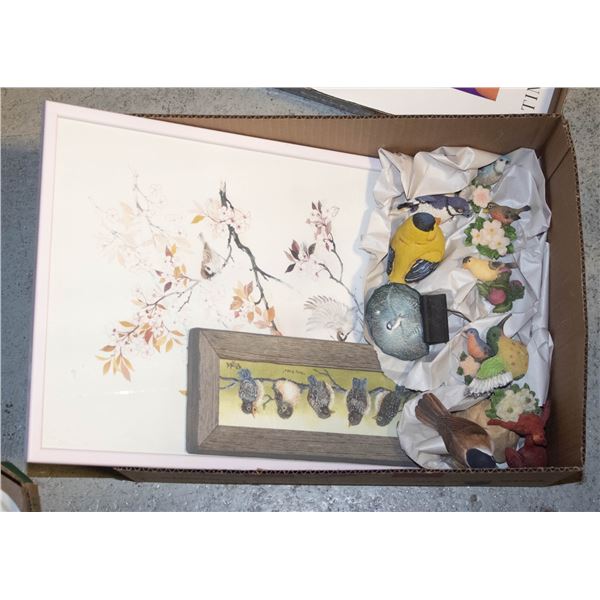 DECORATIVE BIRD THEMED ITEMS- BOX LOT