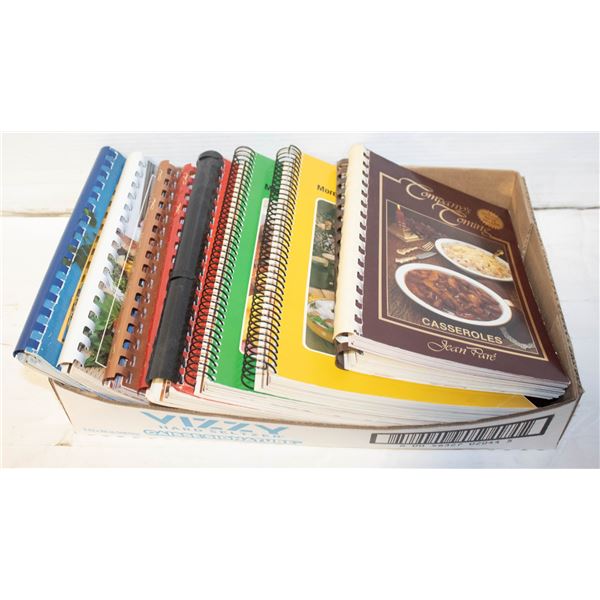 COOKBOOKS- BOX LOT ASSORTED