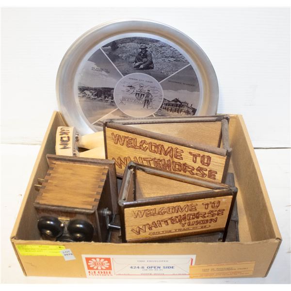 VINTAGE "YUKON" COLLECTIBLES- BOX LOT ASST.