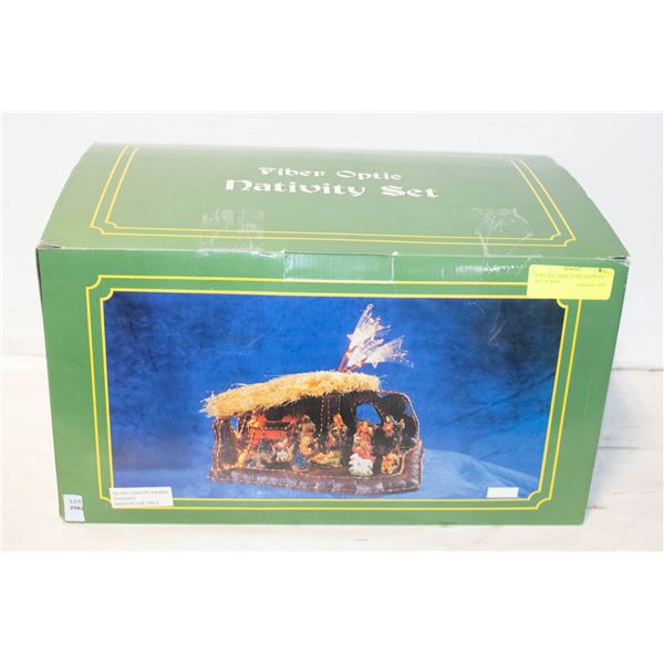 VINTAGE FIBRE OPTIC NATIVITY SET IN BOX