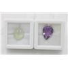 Image 1 : #225-AMETHYST 3.90 CT & PRENITE 4.30 CT GEMSTONE