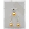 Image 1 : #33-SEA SHELL PEARL EARRING AND PENDANT