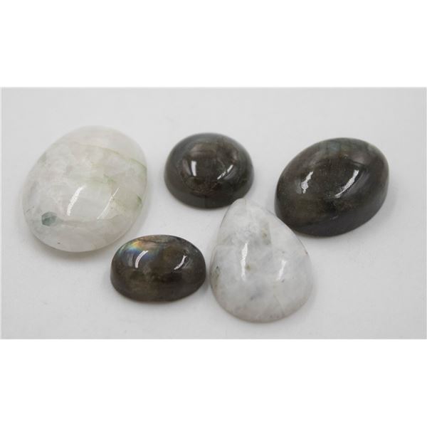 #107-NATURAL LABRADORITE & MOONSTONE 108.90 CT