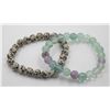 Image 1 : #141-NATURAL JASPER SPORT & FLOURITE BRACELEET