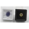 Image 1 : #197-BLUE TANZANITE 6.5 CT &  YELLOW OPAL 1.65 CT