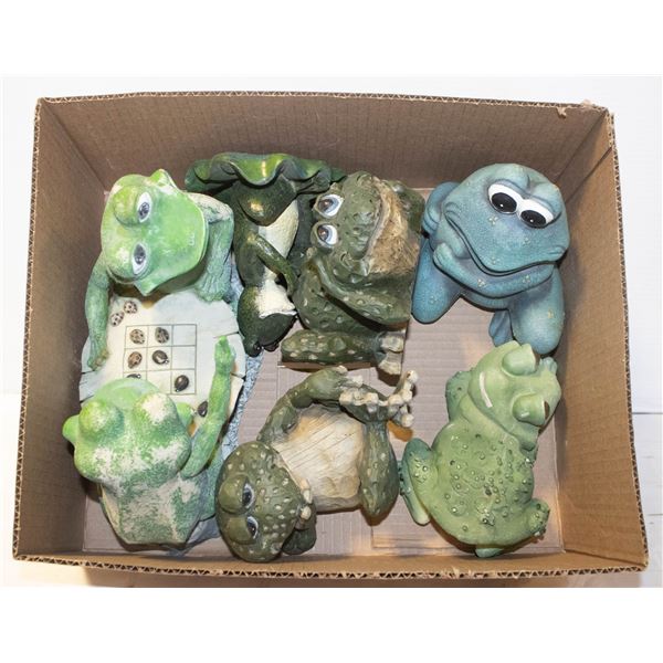 FROG THEMED GARDEN ITEMS- BOX LOT ASST.