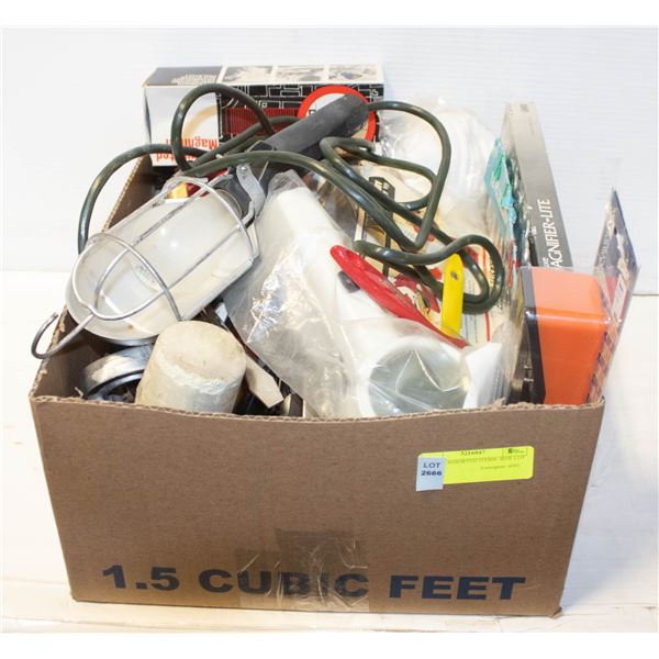 TOOLS- ASSORTED ITEMS- BOX LOT