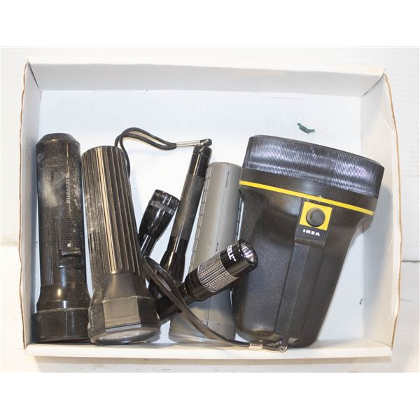 FLASHLIGHTS- BOX LOT ASSORTED