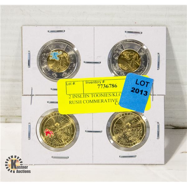 2 INSLIIN TOONIES/KLONDIKE GOLD RUSH COMMERATIVE