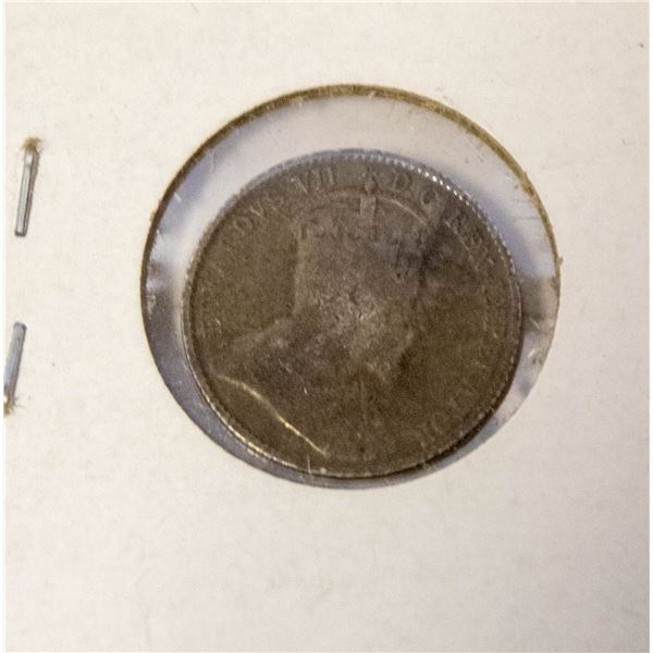 1907 92.5% STERLING SILVER 5 CENT KING ED VII