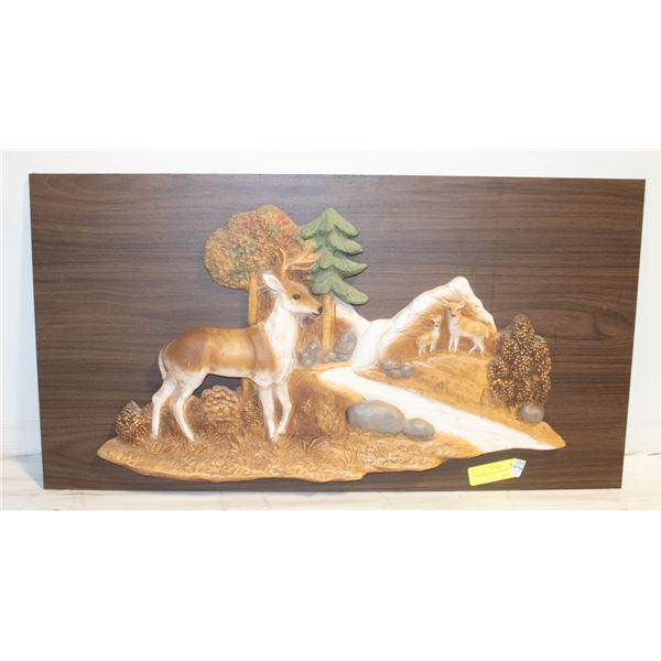 HANGING DEER SCULPTURE ART