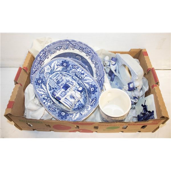 DELFT BLUE ENGLISH CHINA- LOT OF 6 ASSORTED