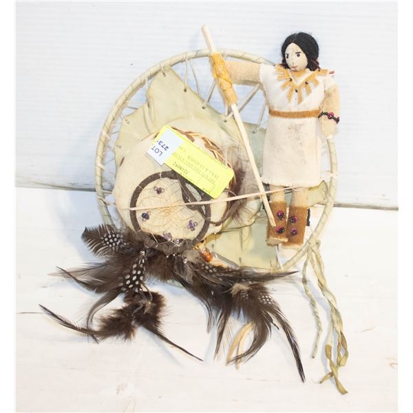 ESTATE DREAM CATCHER, DRUM, DOLL & LEATHER