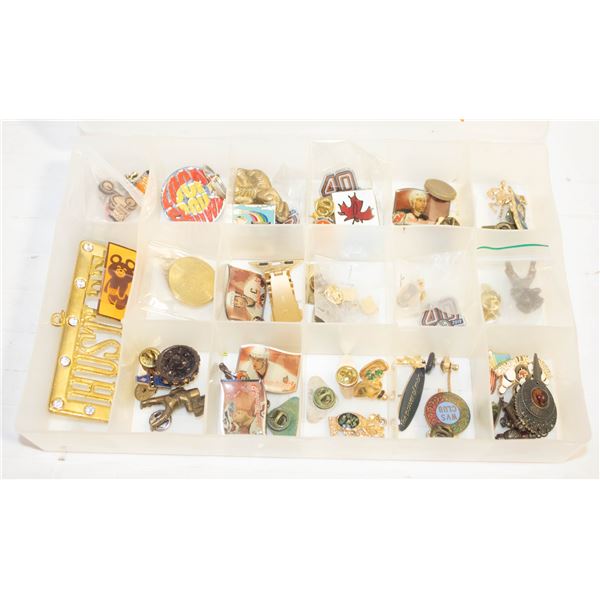 ESTATE PINS PENDANTS & MORE IN SORTER BOX