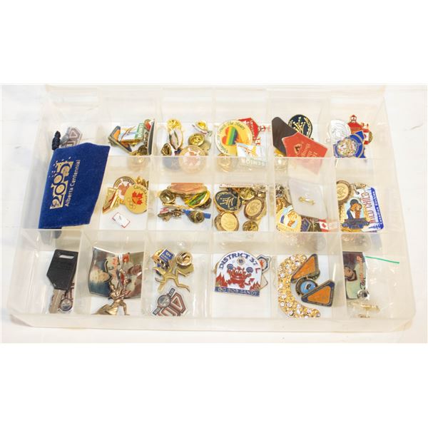 ESTATE PINS PENDANTS & MORE IN SORTER BOX