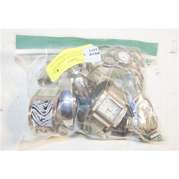 ESTATE SILVER COLOR WATCHES ALL TOGETHER-ESTATE