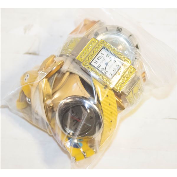 ESTATE YELLOW COLOR WATCHES ALL TOGETHER-ESTATE