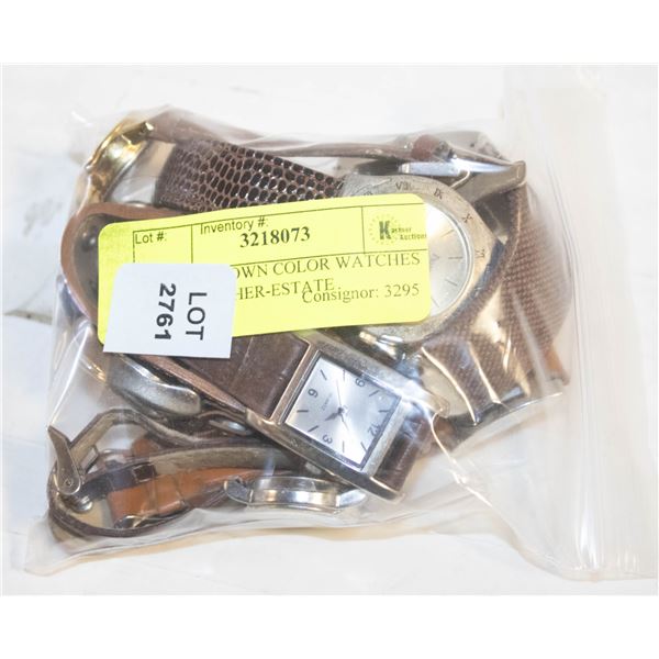 ESTATE BROWN COLOR WATCHES ALL TOGETHER-ESTATE