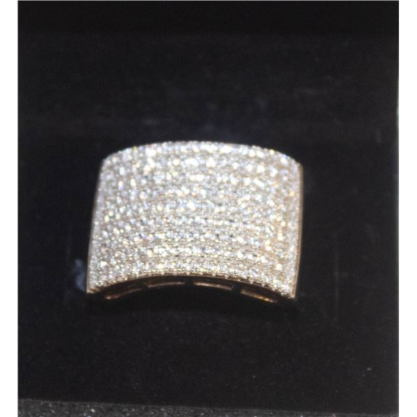 ESTATE HALLMARKED DIAMOND RING MENS MULTIPLE