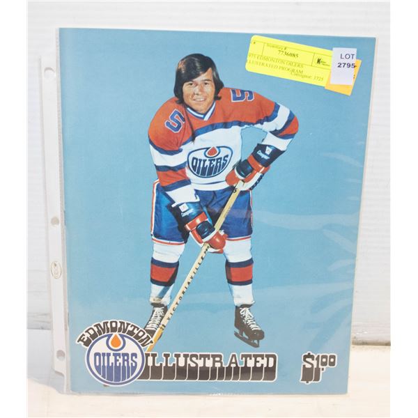 1975 EDMONTON OILERS ILLUSTRATED PROGRAM