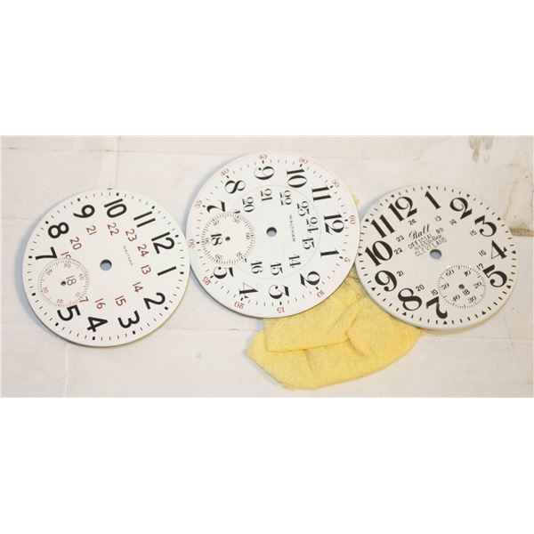 LOT ANTIQUE PORCELAIN POCKET WATCH FACES