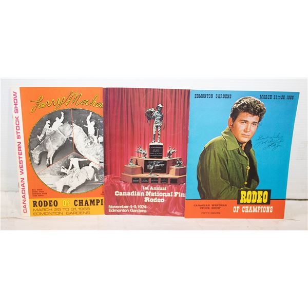 3 VINTAGE WESTERN RODEO BROCHURES