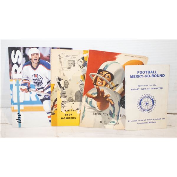 LOT OF VINTAGE SPORTS PROGRAMMES CFL ETC