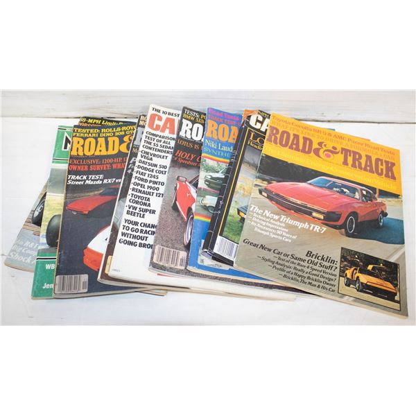 LOT ASSORTED VINTAGE SPORTS CAR MAGAZINES