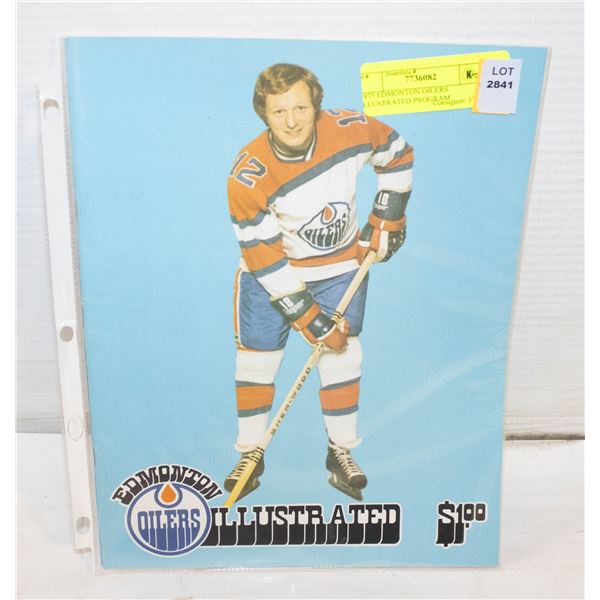 1975 EDMONTON OILERS ILLUSTRATED PROGRAM