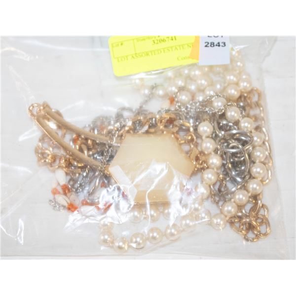 LOT ASSORTED ESTATE NECKLACES