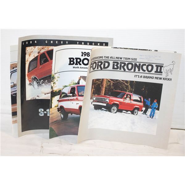 FOUR VINTAGE AUTO DEALER BROCHURES