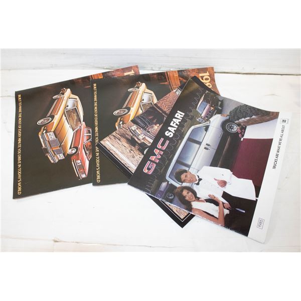 FOUR VINTAGE AUTO DEALER BROCHURES