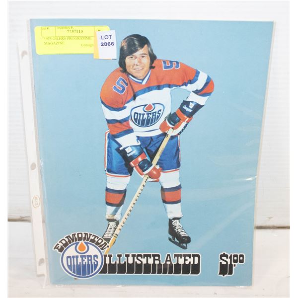 1975 OILERS PROGRAMME MAGAZINE
