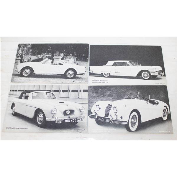 FOUR 1950S SPORTS CAR COLLECTOR CARDS