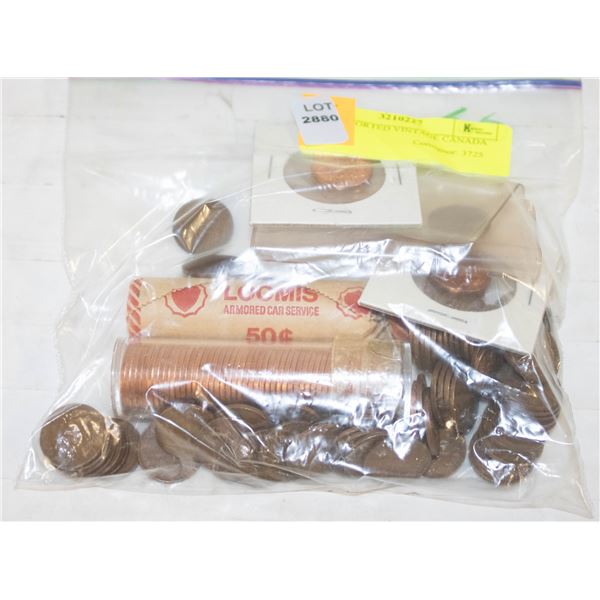 LOT ASSORTED VINTAGE CANADA PENNIES