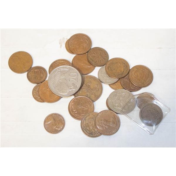 LOT ASSORTED WORLD COINS VINTAGE